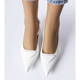 Sandalias blancas tacón bajo Labonté blanco 1