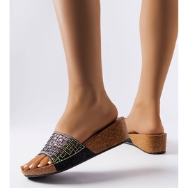 Sandalias de cuña negras de Elitha. negro 1 Sandalias de cuña negras de Elitha. negro 1