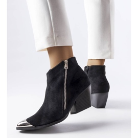 Botas cowboy con puntera de metal negras de Vergne negro 2