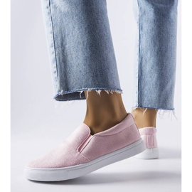 Zapatillas slip-on de tela rosas de Lajeunesse 1