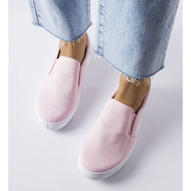 Zapatillas slip-on de tela rosas de Lajeunesse rosado 2