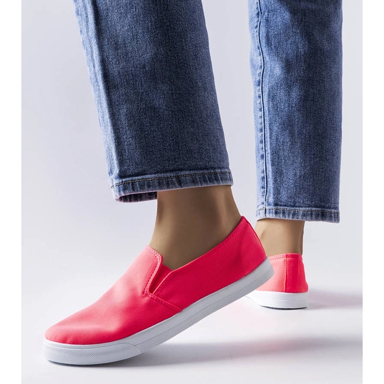 Zapatillas slip-on de tela rosas de Louisville 1