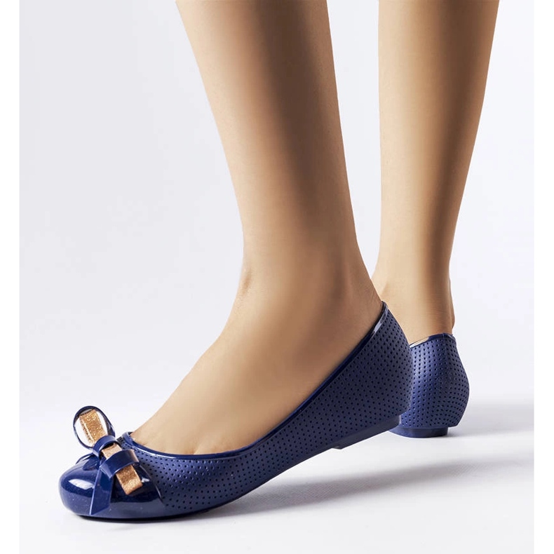 Bailarinas azul marino decoradas con un lazo Harlingen 1 Bailarinas azul marino decoradas con un lazo Harlingen 1