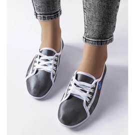 Deportivas Woodstock de mujer grises 2