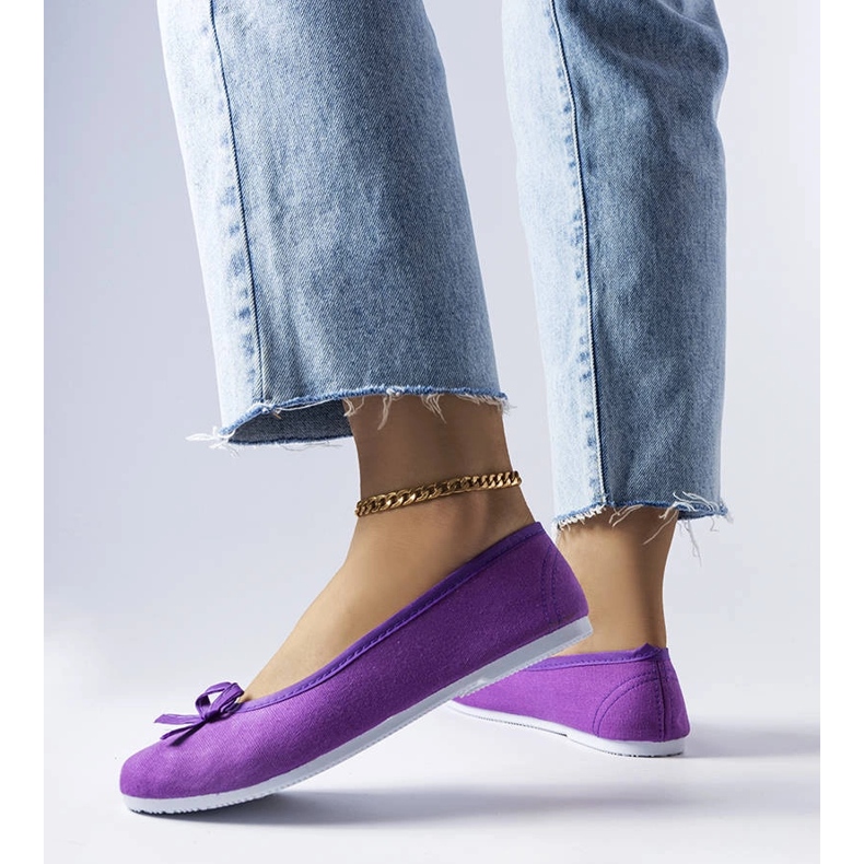 Bailarinas de tela violeta de Gendron 1