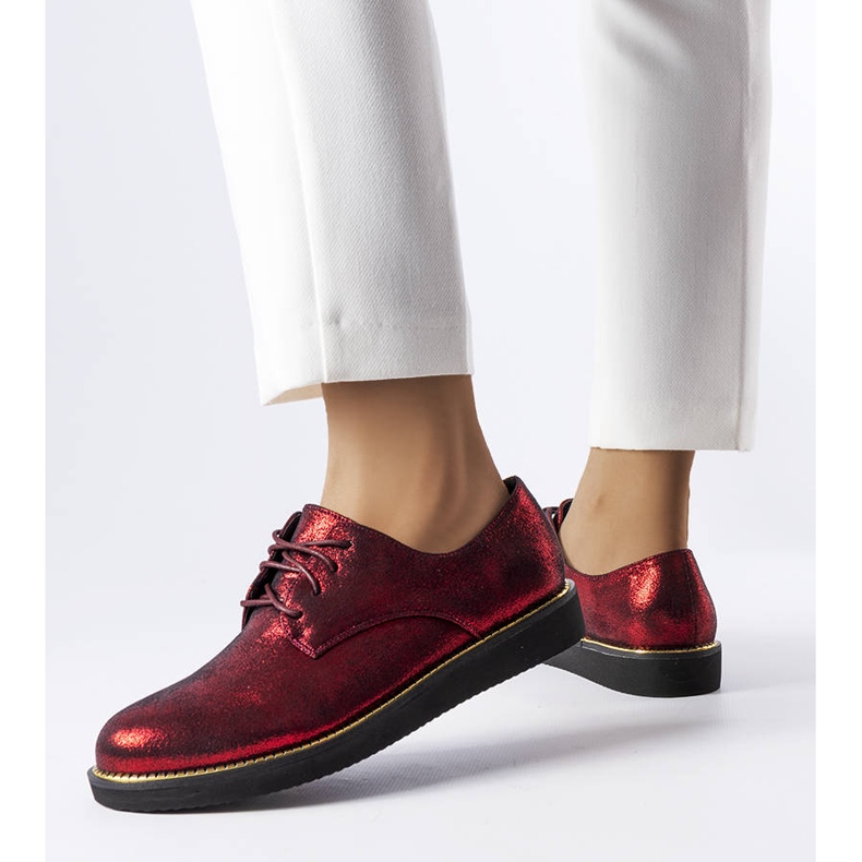 Zapatos brocados con purpurina roja de Cemetery rojo 1