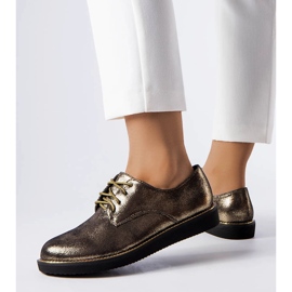 Brogues de brocado de oro de cementerio dorado 1