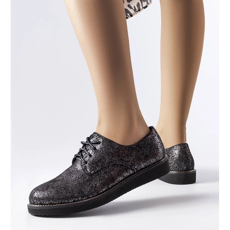 Zapatos brocados negros con purpurina de Cemetery 1