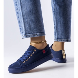 Zapatillas deportivas en tejido azul marino de Descoteaux 1