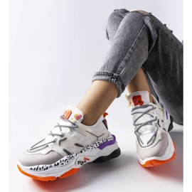 Deportivas blancas de materiales combinados de Donalina blanco 1