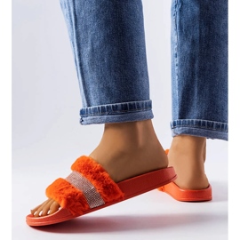 Deslizadores naranjas con circonitas de Carrito 2