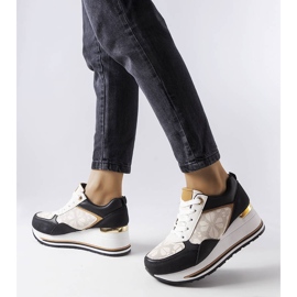 Zapatillas negras con cuña de Pouliotte negro 2