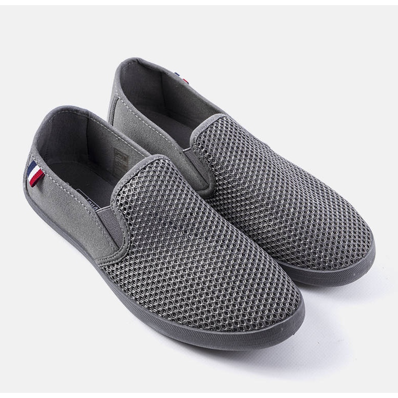 Zapatillas caladas de hombre grises de Garibaldi 1