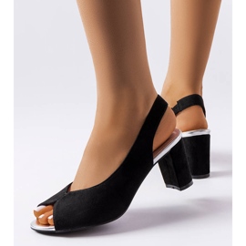 Elegantes sandalias negras de Giroux negro 1
