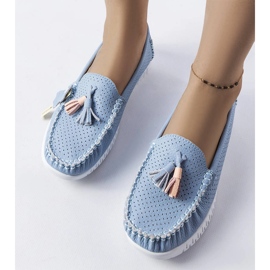 Mocasines Maryville de piel azul 2