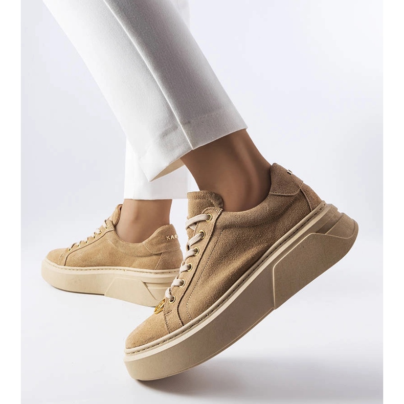 Zapatos Karino ante beige 1
