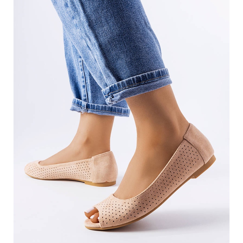 Bailarinas caladas beige de Agate 1 Bailarinas caladas beige de Agate 1