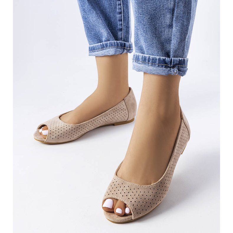 Bailarinas caladas beige de Agate 1 Bailarinas caladas beige de Agate 1