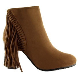 Fringe C138 Camel botas con flecos marrón 1