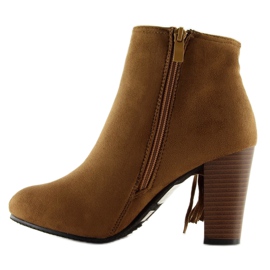 Fringe C138 Camel botas con flecos marrón 2
