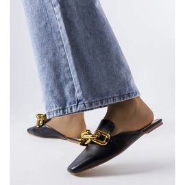 Chanclas negras con cadena Hickory negro 1 Chanclas negras con cadena Hickory negro 1