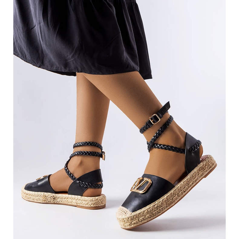 Alpargatas Parent negras con cordones negro 1 Alpargatas Parent negras con cordones negro 1