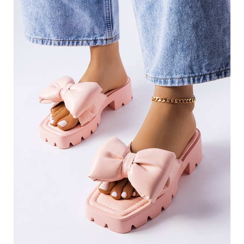 Seastar Chanclas rosas con suela de tractor de Bossé 1