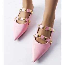 Sandalias rosas con punta en punta de Ruckman rosado 1