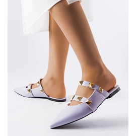 Chanclas moradas con tachuelas de Ruckman púrpura 1