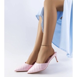 Chanclas acolchadas rosas de Lambert rosado 2