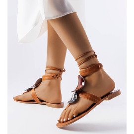 Sandalias decorativas marrón Moines 1