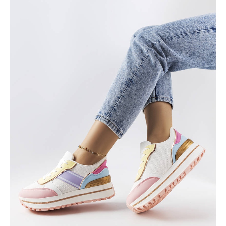 Zapatillas rosas con inserciones de purpurina de Lang rosado 1 Zapatillas rosas con inserciones de purpurina de Lang rosado 1