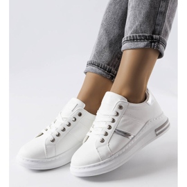 Zapatillas blancas con inserciones de Deans blanco 1