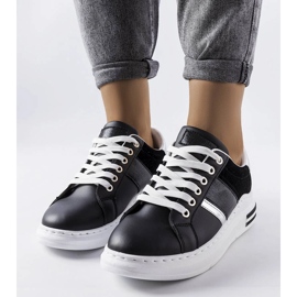 Zapatillas negras con inserciones de Deans negro 2