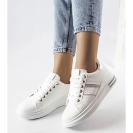 Deportivas blancas con plataforma Lanoie blanco 1
