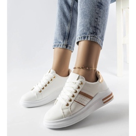 Deportivas blancas con plataforma Lanoie blanco 1