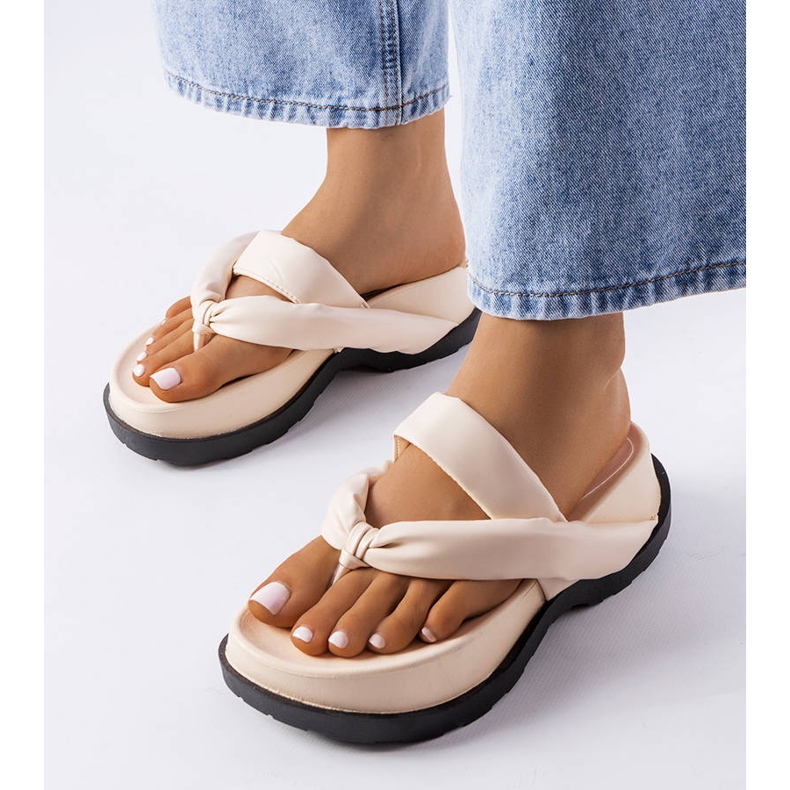 PA1 Chanclas beige con plataforma de Lachapelle 1