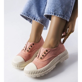 Zapatillas Walton rosas elásticas rosado 1
