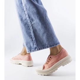 Zapatillas Walton rosas elásticas rosado 2