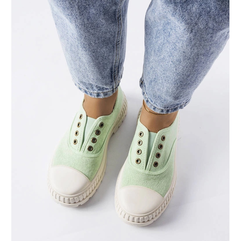 Zapatillas Walton elásticos verdes 1