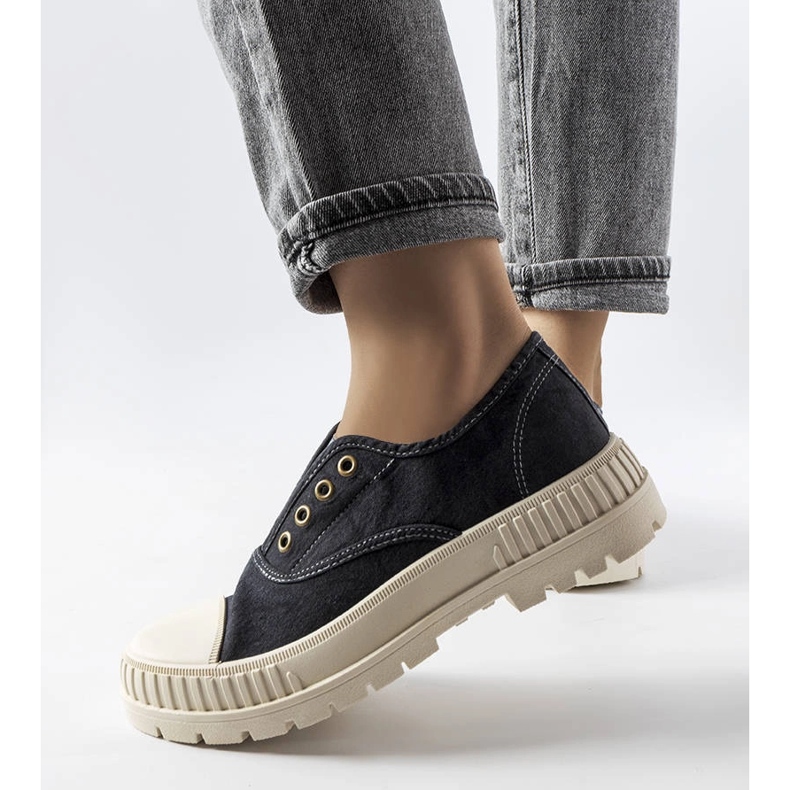 Zapatillas negras de Walton negro 1