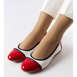 Bailarinas rojas y blancas de Salmons blanco 3