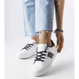 Inna Zapatillas blancas con parte superior decorada de Sauriol blanco 1