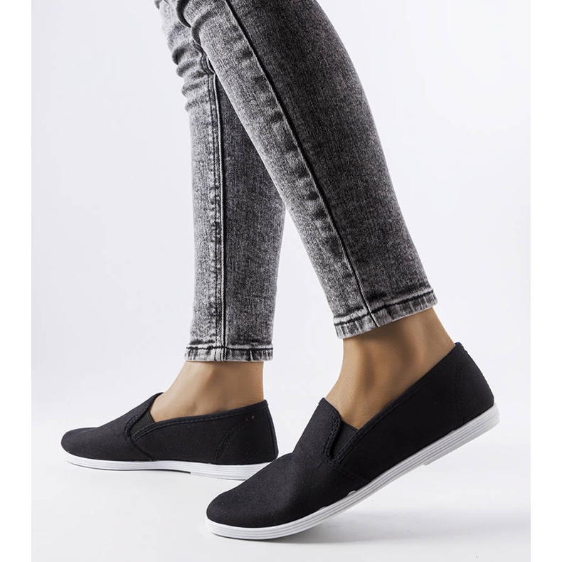 Zapatillas de tela negras de Quincy negro 1