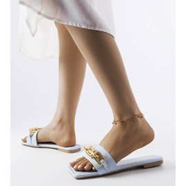 Chanclas Cherell con cadena azul 2 Chanclas Cherell con cadena azul 2