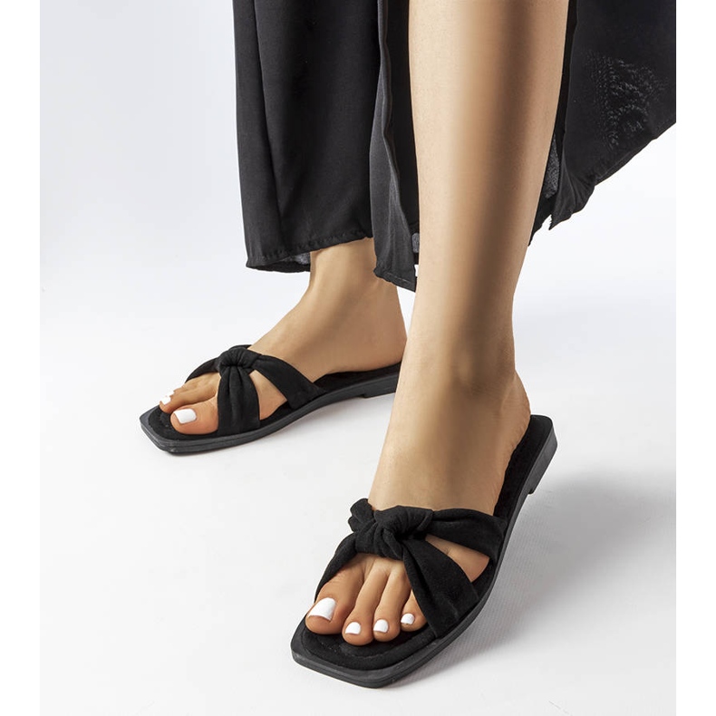 Inna Pantuflas Pride negras de ecogamuza negro 1