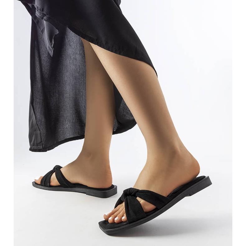 Inna Pantuflas Pride negras de ecogamuza negro 2
