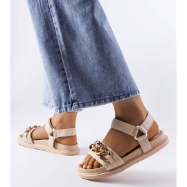 Sandalias deportivas beige con cadena de Machesney 1