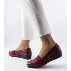 Zapatos de cuña burdeos de Bisson rojo 1