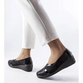 Zapatos de cuña negros de Sundown 1 Zapatos de cuña negros de Sundown 1